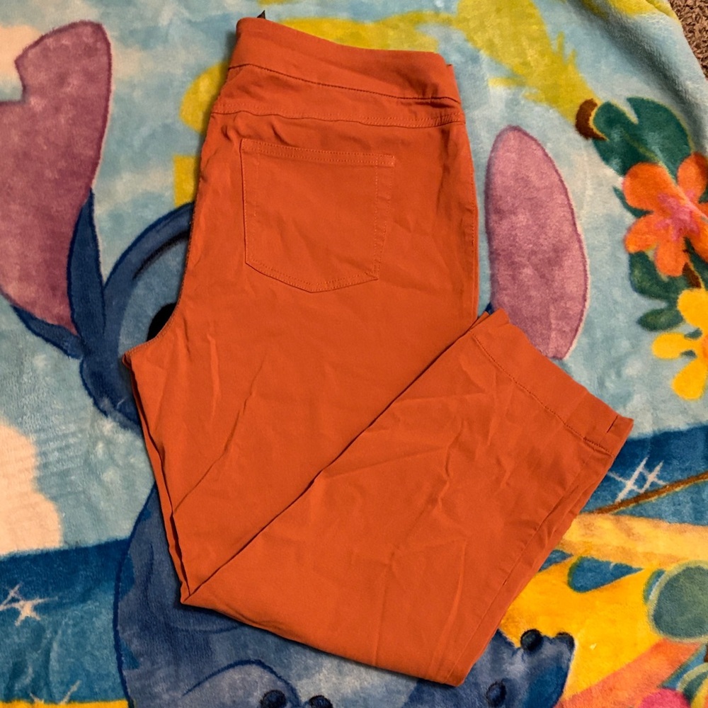 Rust Orange Straight Leg capris